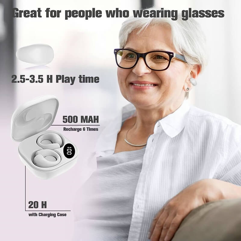 Small Clip On Open Ear Headphones Wireless Bluetooth Ear Clip Bone Conduction