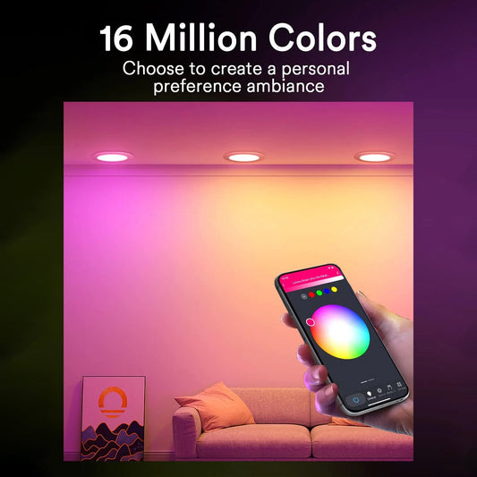 Iluminación empotrada inteligente Lumary Wi-Fi sin cables de 4 pulgadas