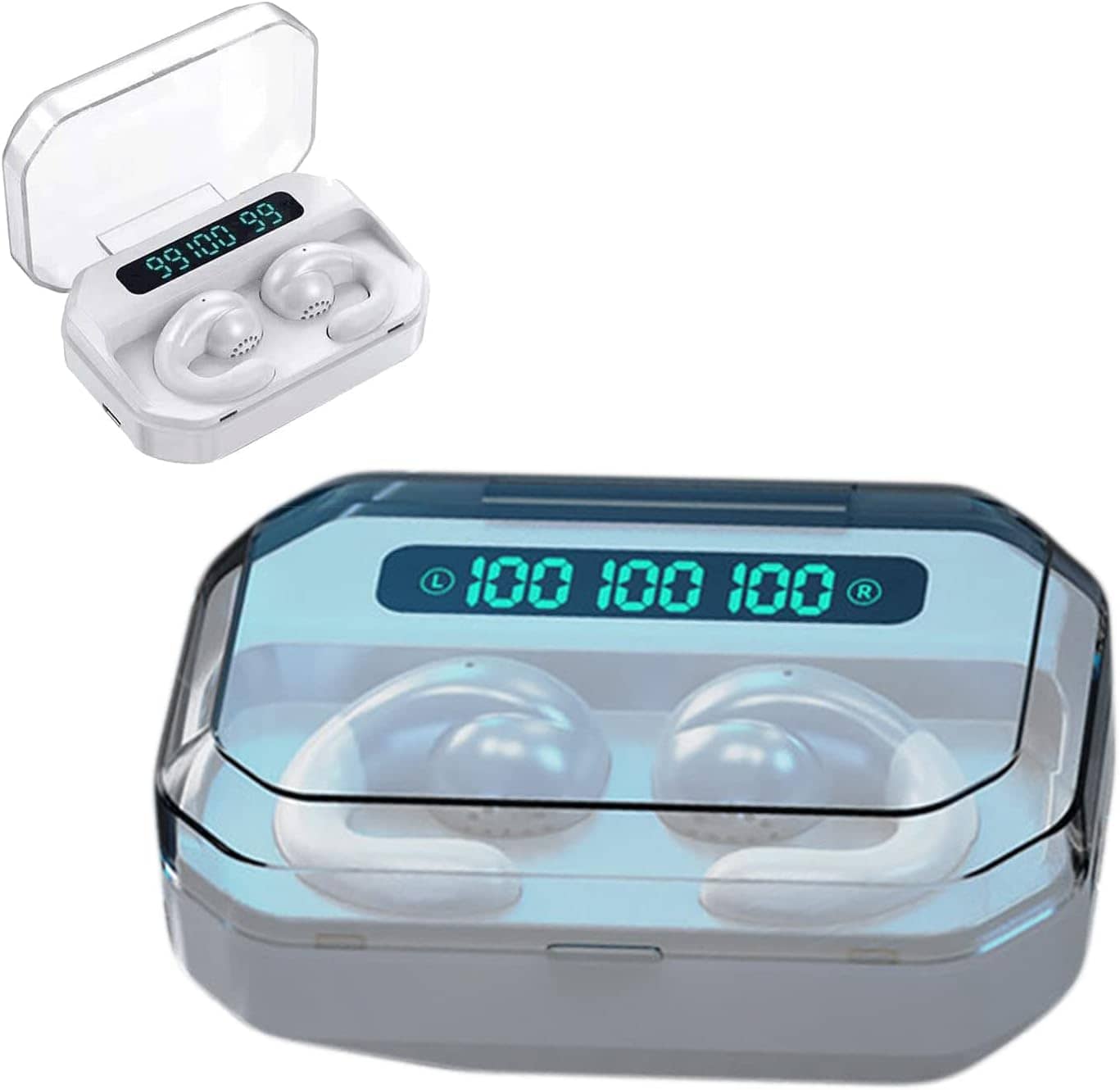 Bone Conduction Head Set Earbuds Open Ear Bone Conduction Headphones Headset Earclip Induction Earphones Clip On Bone Conducting Headphones Open Ear Earbuds Clip On