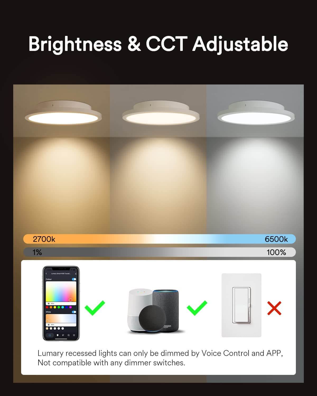 Lumary Wi-Fi Smart Ceiling Light With Ambient Light 24W