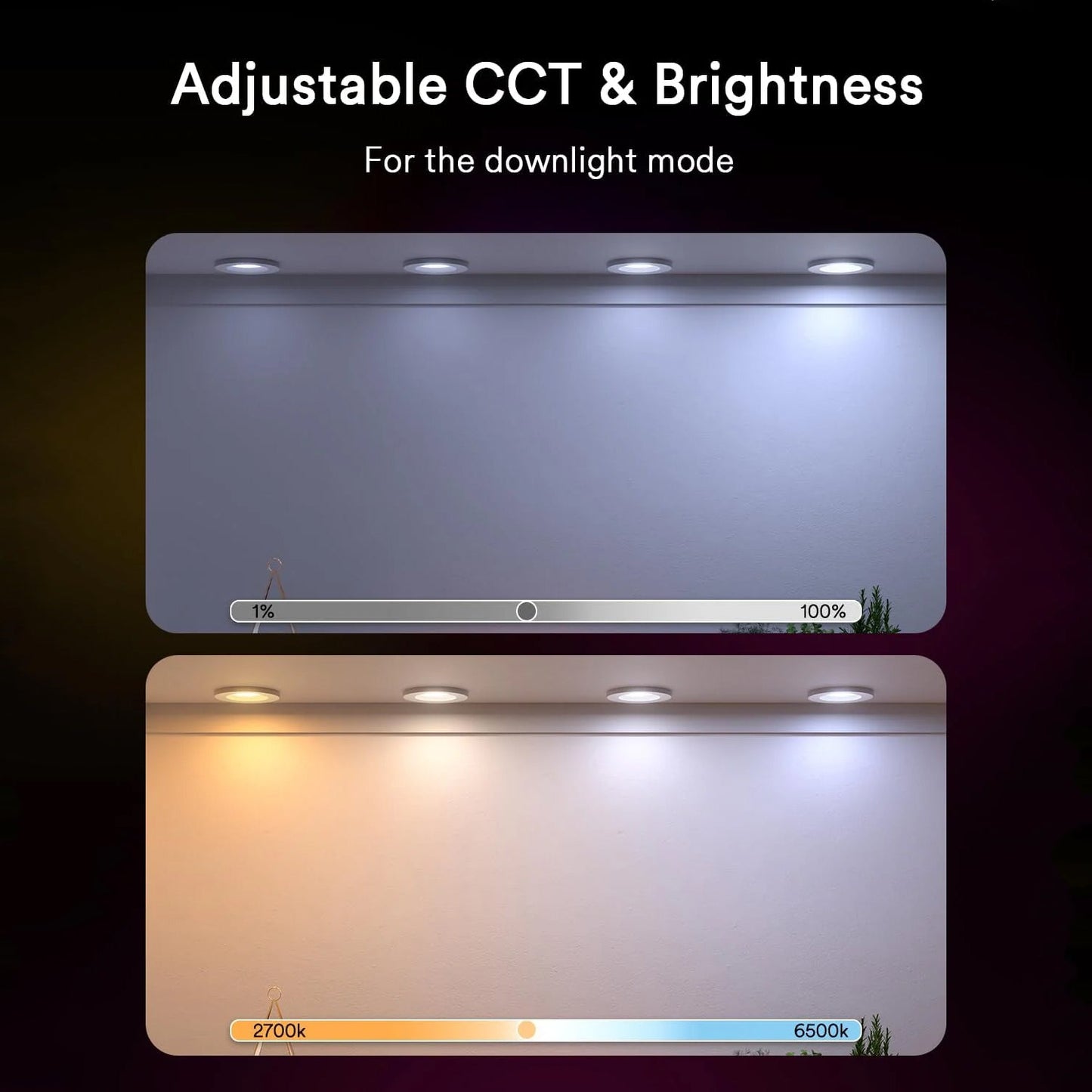 Lumary Smart RGBAI Can Light with Gradient Accent Night Light
