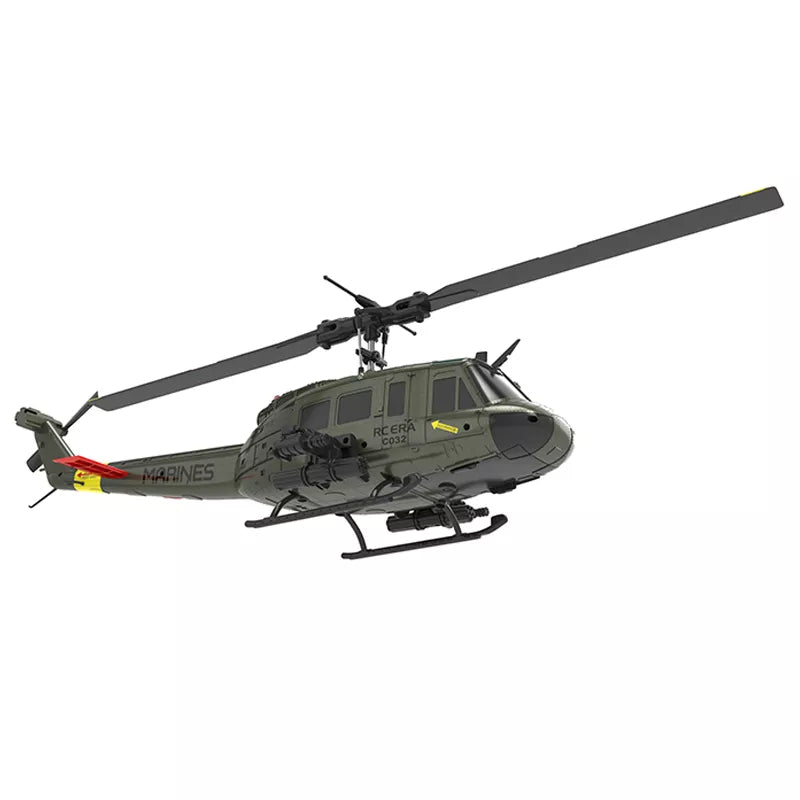 RCERA C032 UH-1 Huey RC Helicopter 6CH 1/48 6-axis Gyro Barometer Altitude Determination Optical Flow Positioning TOF Laser Radar Aerobatic Helicopter