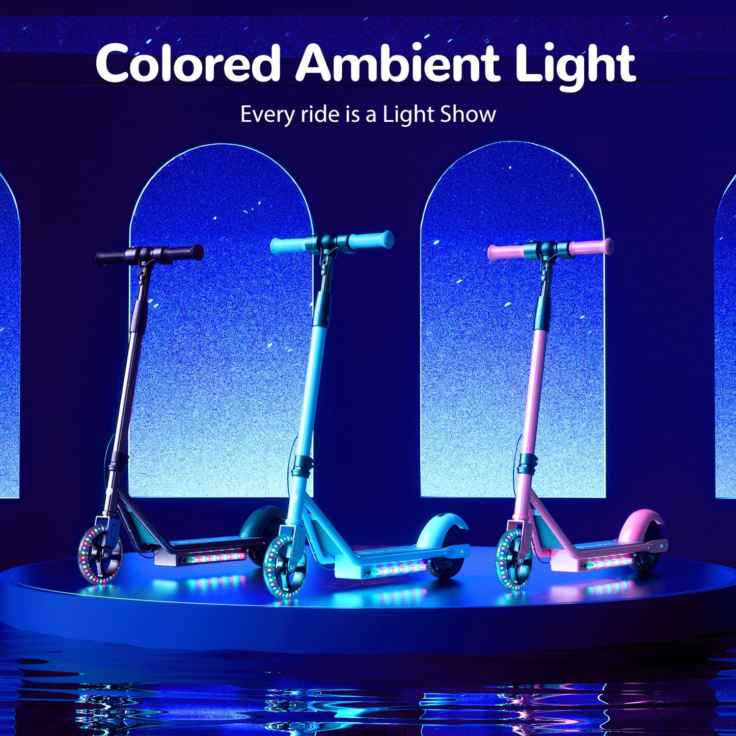 isinwheel S2 Electric Scooter for Kids Ages 6-14