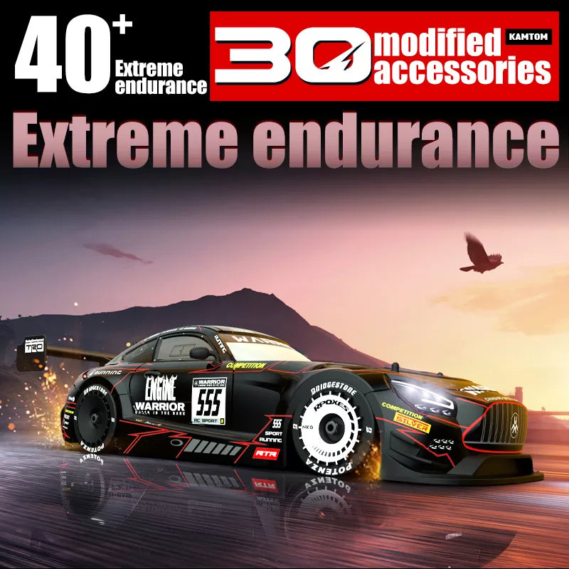 KAMTOM KM1601 Black Series RC Drift Car 1:16 4WD Drift Model Car High Speed Racing Car With Light