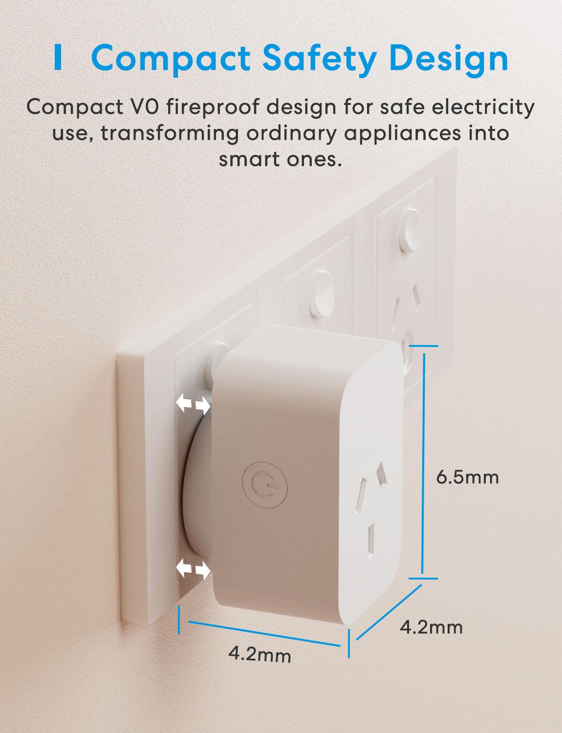 Meross Smart Wi-Fi Plug with Energy Monitor, MSS305, 2 Pack( AU Version)