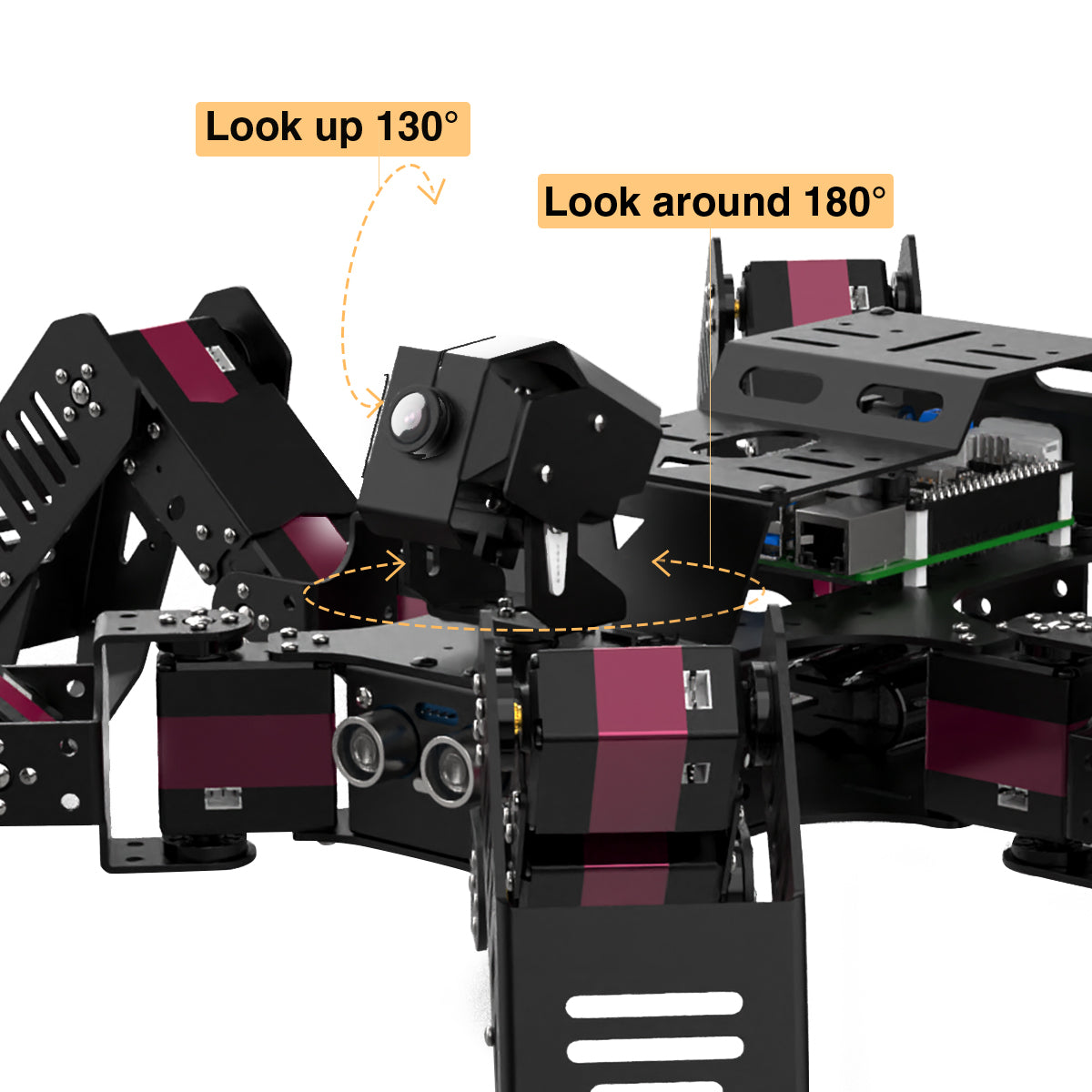 Hiwonder STEM Education Python Programming AI Intelligent Visual Hexapod Robot Powered by Raspberry Pi 4B 4GB