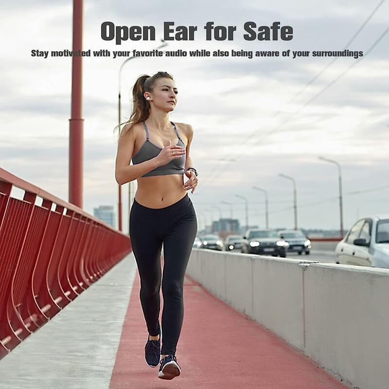 Small Clip On Open Ear Headphones Wireless Bluetooth Ear Clip Bone Conduction
