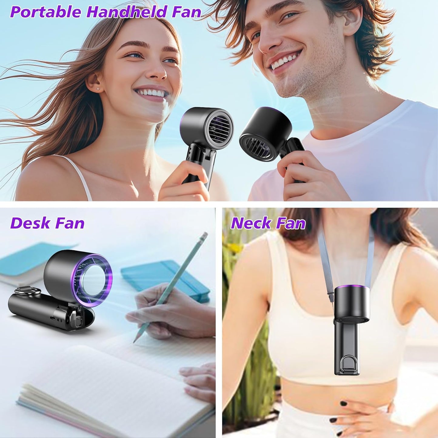 BKC Foldable Portable Handheld Cooling Fan