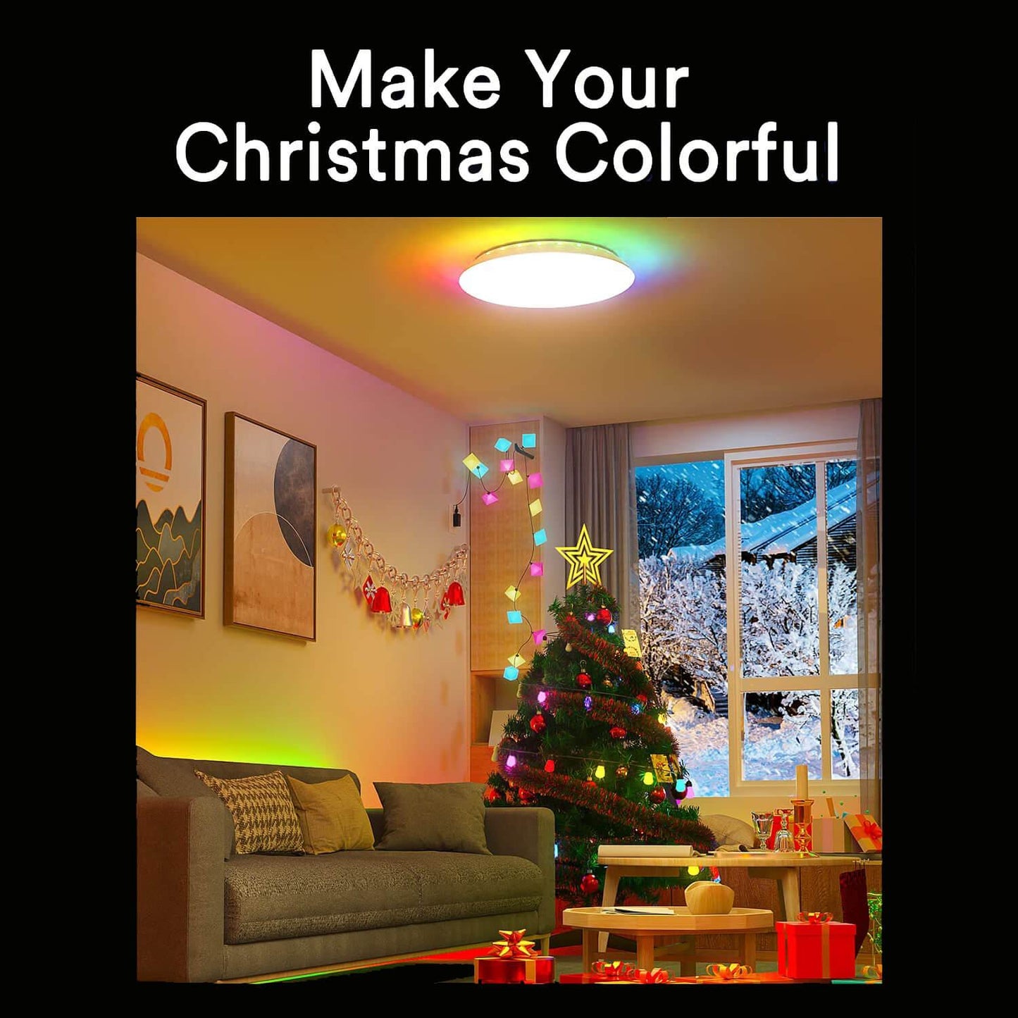 Lumary UFO Smart Ceiling Light with RGBAI Ambiance Backlight 2PCS