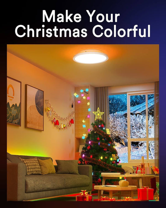 Lámpara de techo inteligente Lumary con Wi-Fi y luz ambiental de 24 W