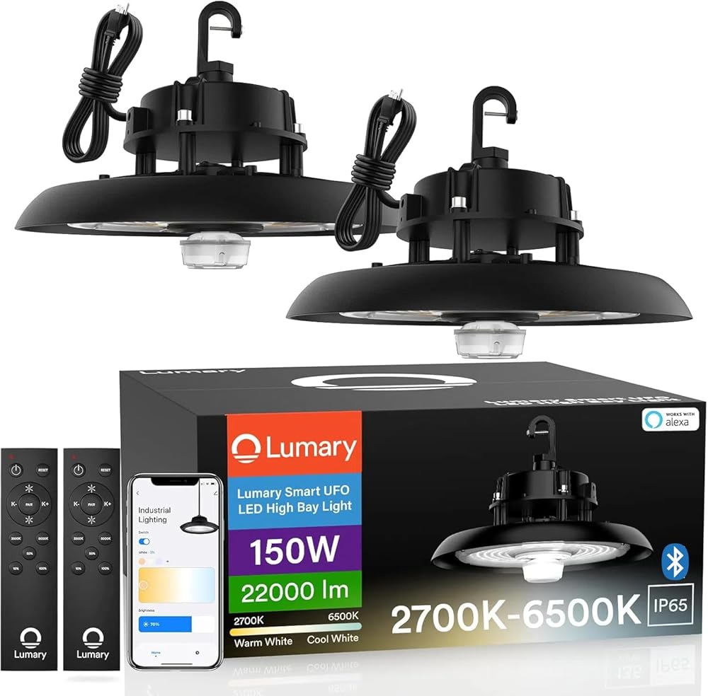 مصباح Lumary Smart UFO LED عالي الخليج بقوة 150 واط