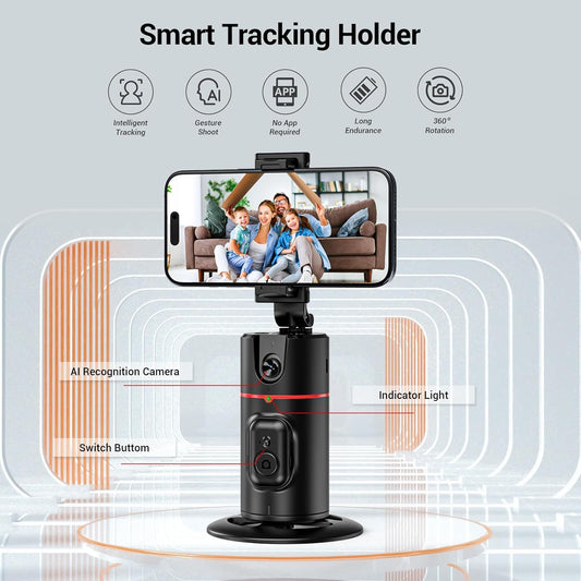 BKC 360° Rotating Auto Face Tracking Phone Holder
