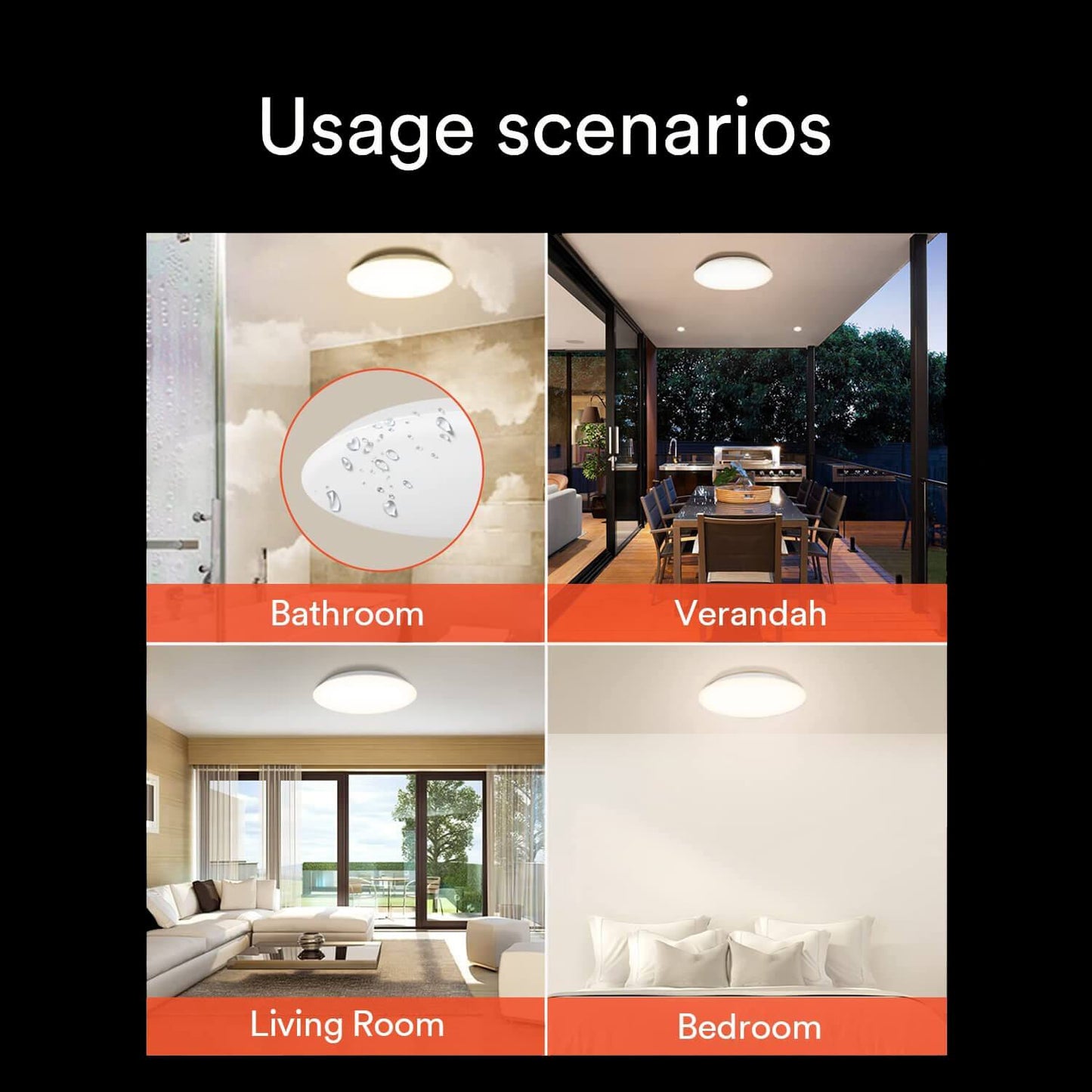 Smart Ceiling Lights 24W RGBWW Ceiling Lights