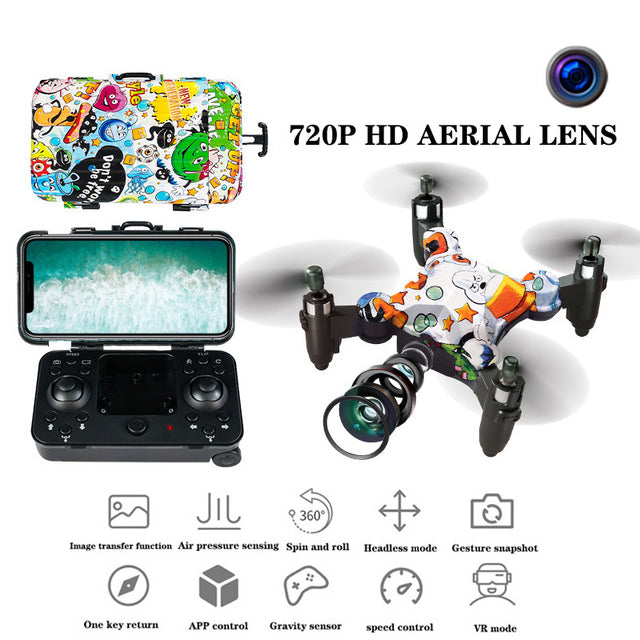 Mini Drone Luggage Shape RC Drone FPV Wifi 720P Camera Quadcopter Toys
