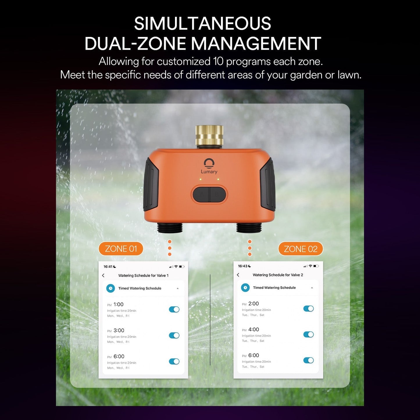 Lumary Smart Water Timer 2 Zone