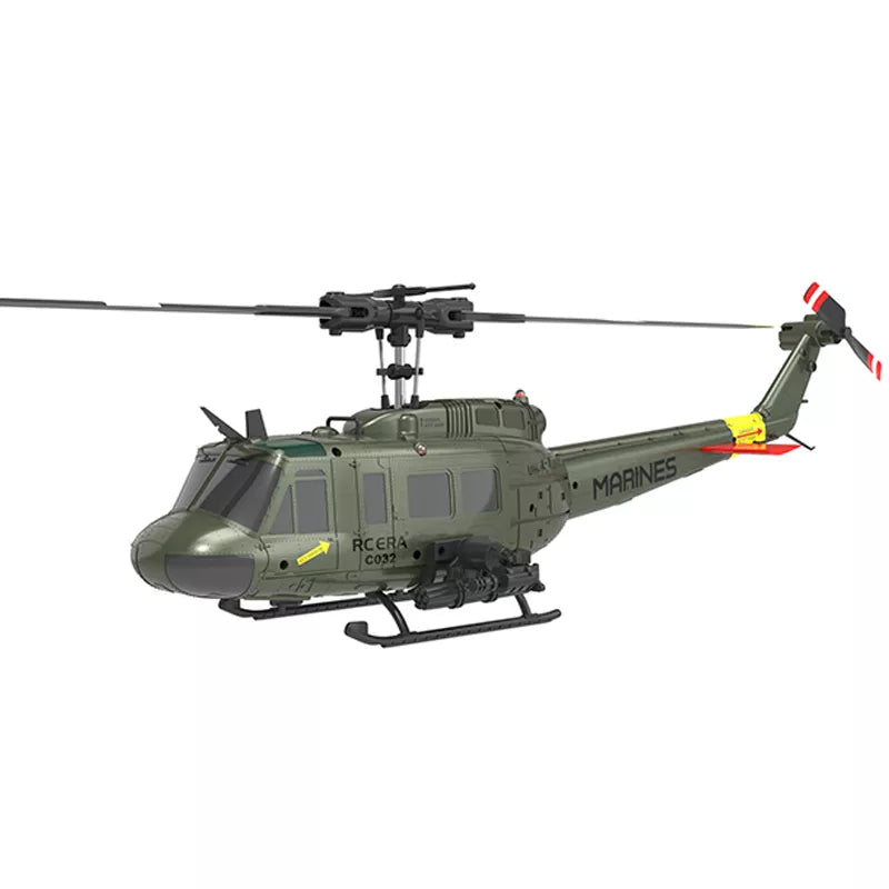 RCERA C032 UH-1 Huey RC Helicopter 6CH 1/48 6-axis Gyro Barometer Altitude Determination Optical Flow Positioning TOF Laser Radar Aerobatic Helicopter