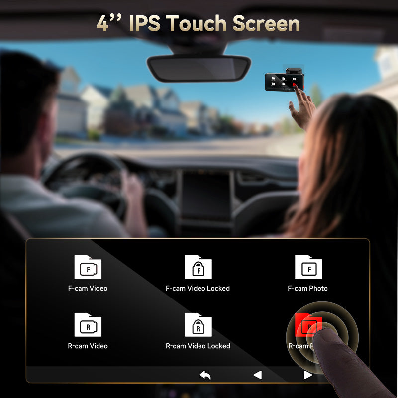 F77 Starvis2 4K+4K Dual IMX678 Voice Control 5.8GHz WIFI Dash Cam