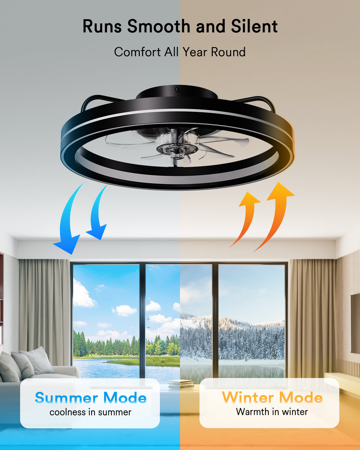 Lumary Smart LED Fan with Night Light