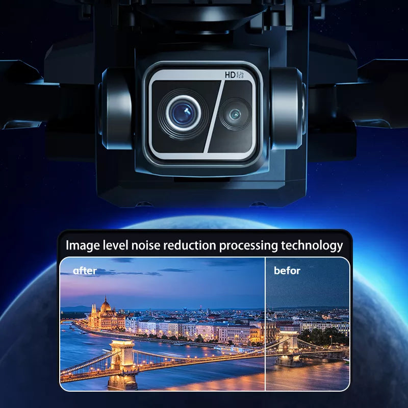 SMRC S840 PRO Titanium Gray 8K Drone 3-Axis Gimbal EIS Camera Intelligent Obstacle Avoidance 5G GPS Quadcopter with Screen Remote Control