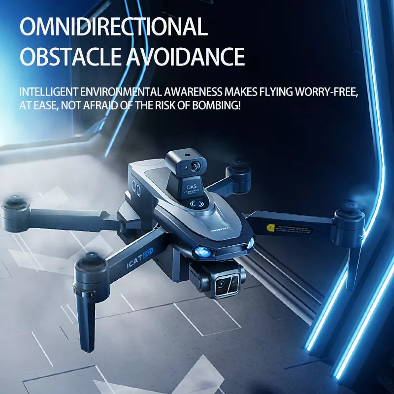 SMRC S840 PRO Titanium Gray 8K Drone 3-Axis Gimbal EIS Camera Intelligent Obstacle Avoidance 5G GPS Quadcopter with Screen Remote Control