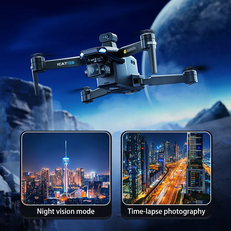 SMRC S840 PRO Titanium Gray 8K Drone 3-Axis Gimbal EIS Camera Intelligent Obstacle Avoidance 5G GPS Quadcopter with Screen Remote Control
