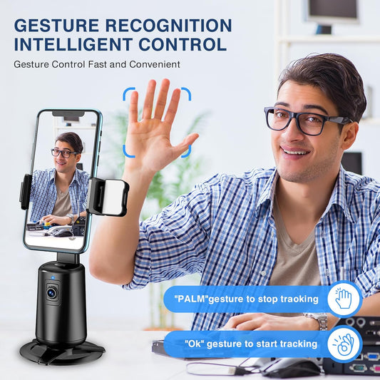 BKC 360° Rotating Auto Face Tracking Phone Stand