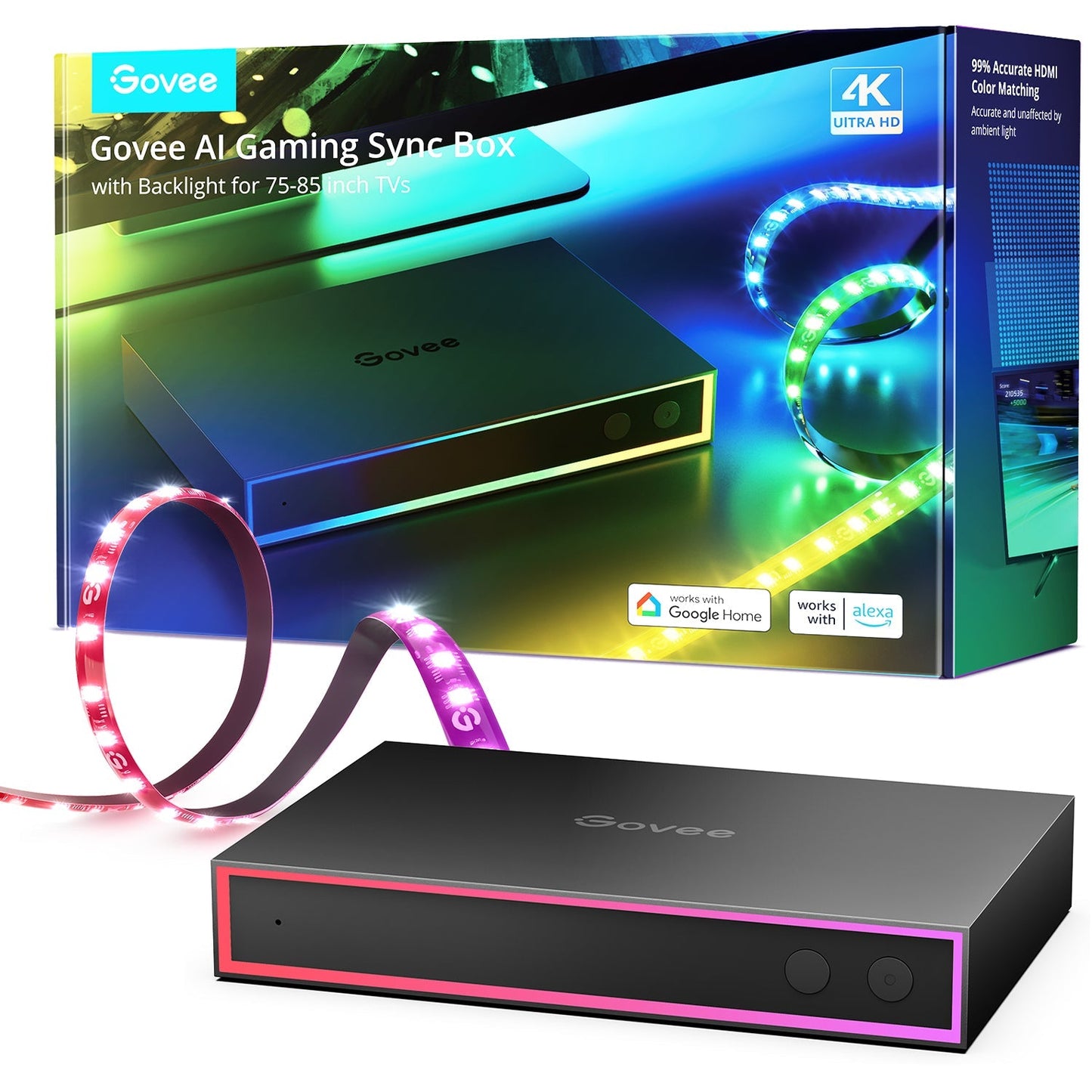 Refurbished Govee AI Gaming Sync Box & Strip Light Kit