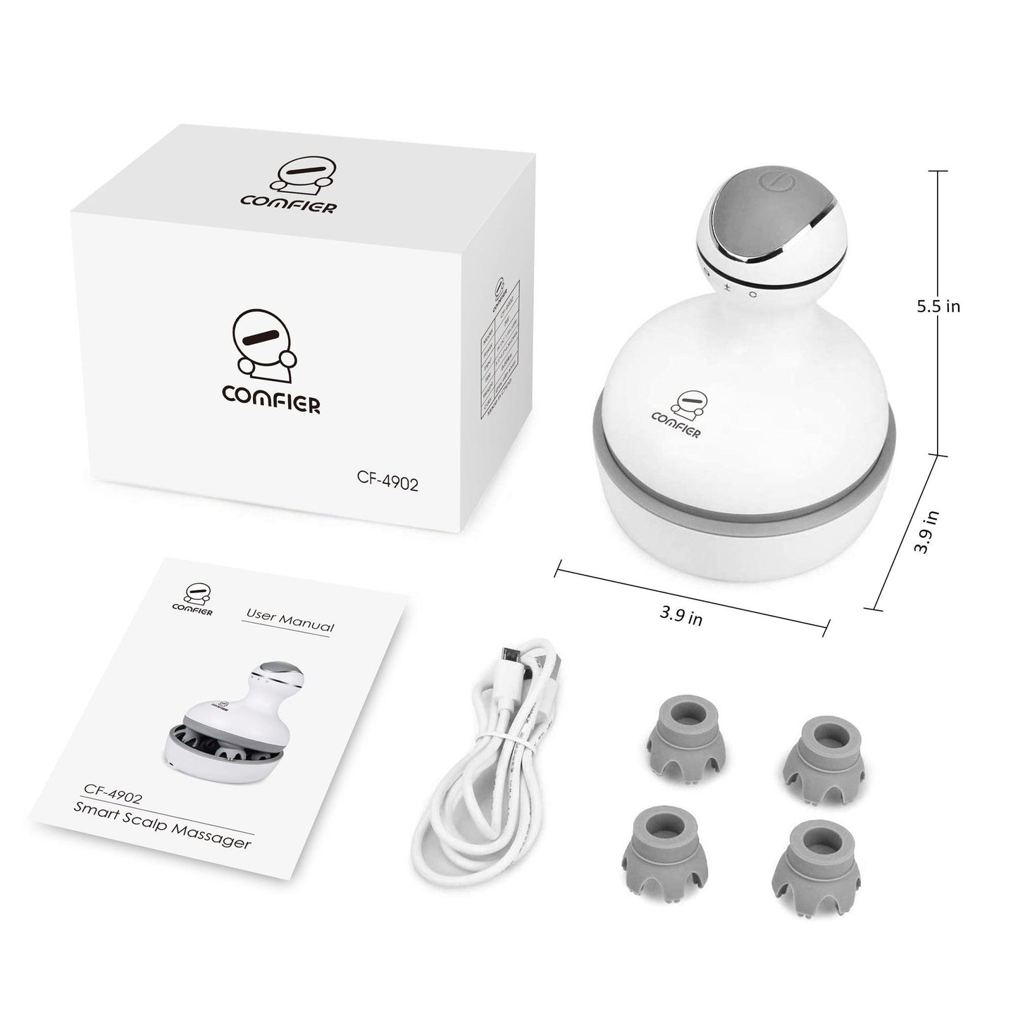 Comfier Cordless Hair Scalp Massager, head massager for Hair Growth, Deep Clean and Stress Relax CF-4902