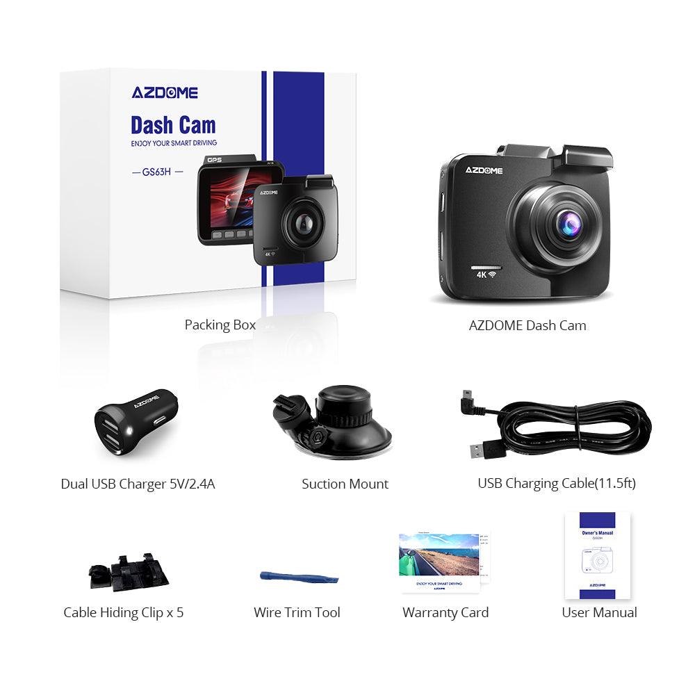 AZDOME GS63H 1CH Dash Cam 4K with Super Night Vision