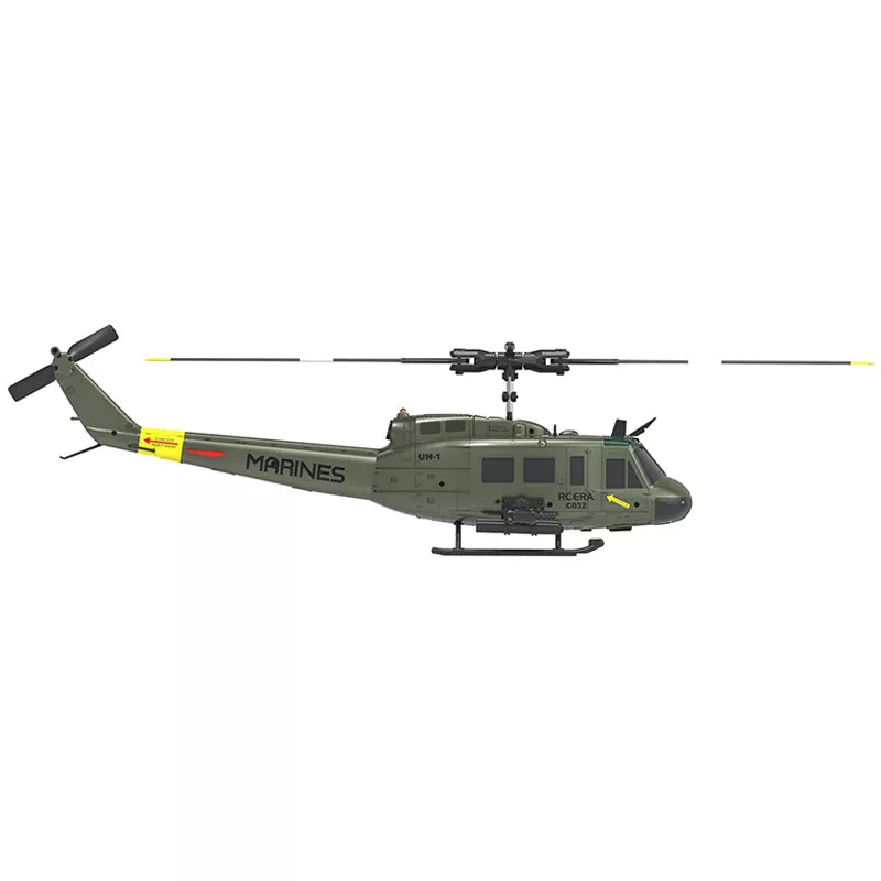 RCERA C032 UH-1 Huey RC Helicopter 6CH 1/48 6-axis Gyro Barometer Altitude Determination Optical Flow Positioning TOF Laser Radar Aerobatic Helicopter