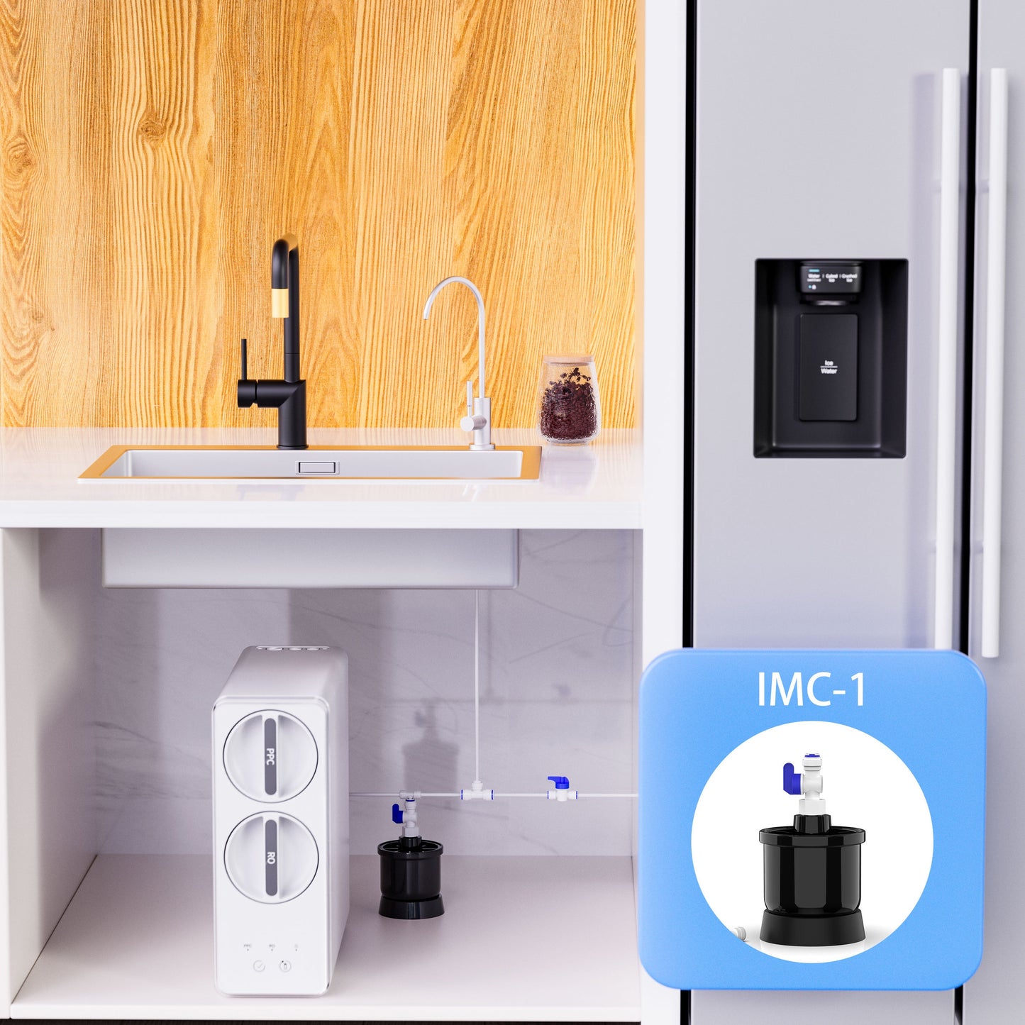 Frizzlife Reverse Osmosis Water Filter System, 8 Stage Under Sink Tankless RO System, 600 GPD Fast Flow, Reduces PFAS TDS, 3:1 Pure to Drain, Compact, MR600 White