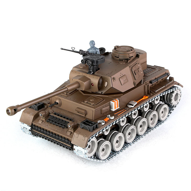 RC Tank Germany lV ZY 826 PRO 1:18 RC Car Metal Track Metal Road Wheels Electric Battle RC Tank Toy