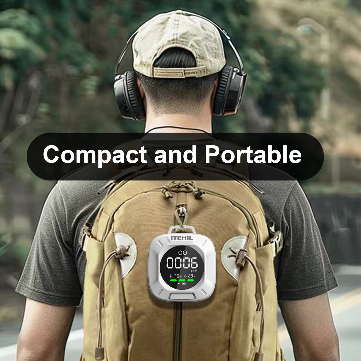 ITEHIL Portable 3-in-1 Carbon Monoxide Detector