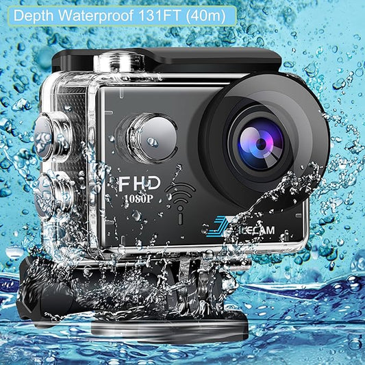 Waterproof Action Sport Camera with Screen with Underwater Case 1080P