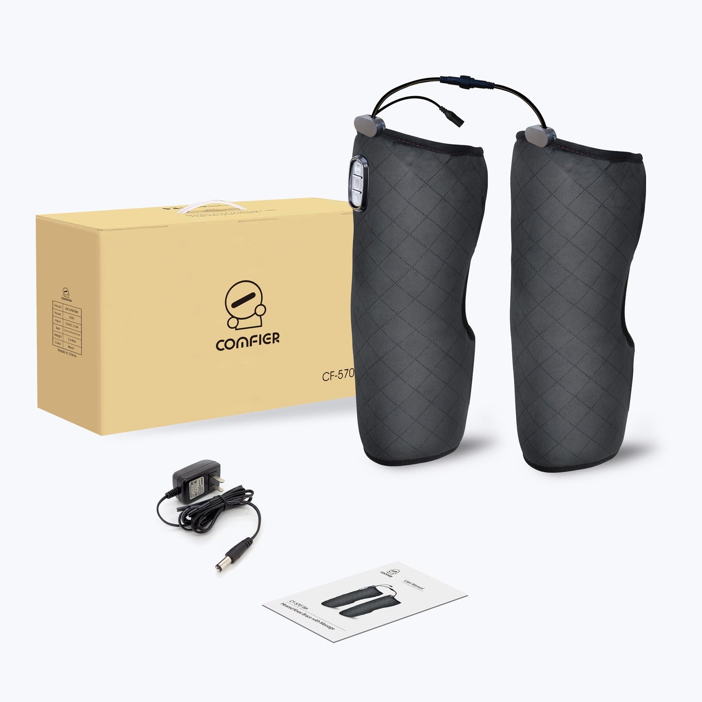 Comfier Knee Massager with Heat, Vibration Heating Pad for Knee, Knee Heating Pad for Relief, Heated Knee Brace Wrap for Stress Relief(Small Size) CF-5701SM
