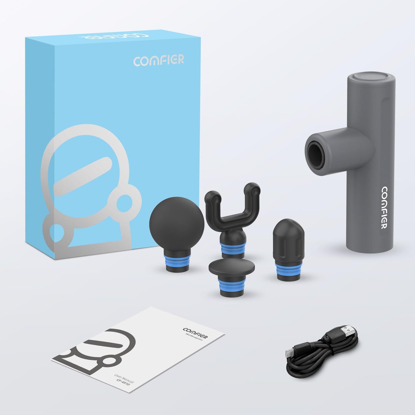 Comfier Mini Massage Gun,Upgrade Pocket Sized Percussion Muscle Massager Gun CF-4910