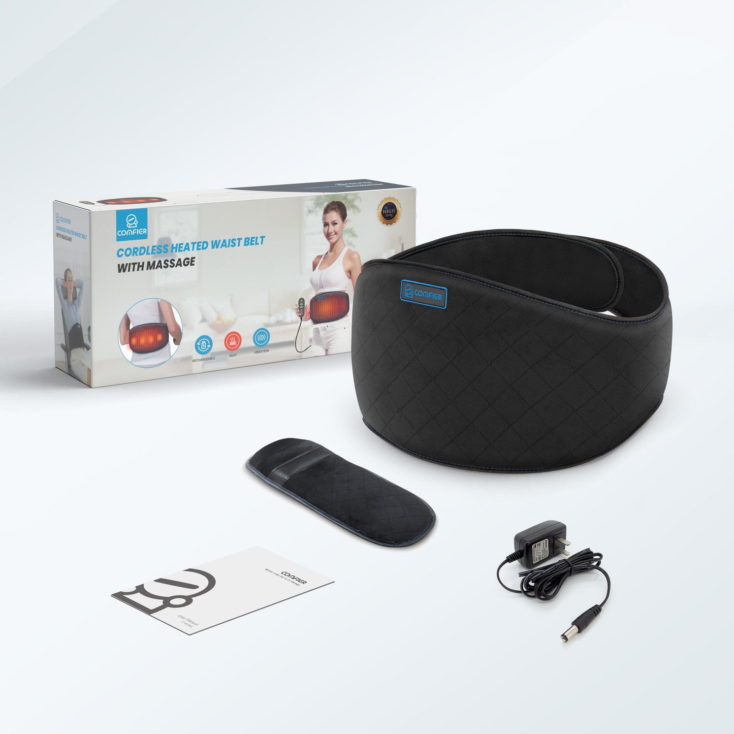 وسادة تدفئة لاسلكية من كومفير لتخفيف آلام الظهر مع حرارة CF-6006C-CA