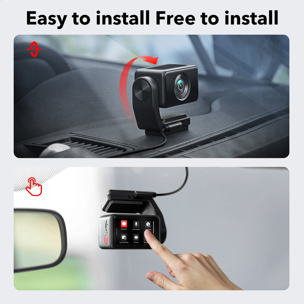 Redtiger A4 4K+1080P Voice Control 5.8GHz WIFI Dash Cam