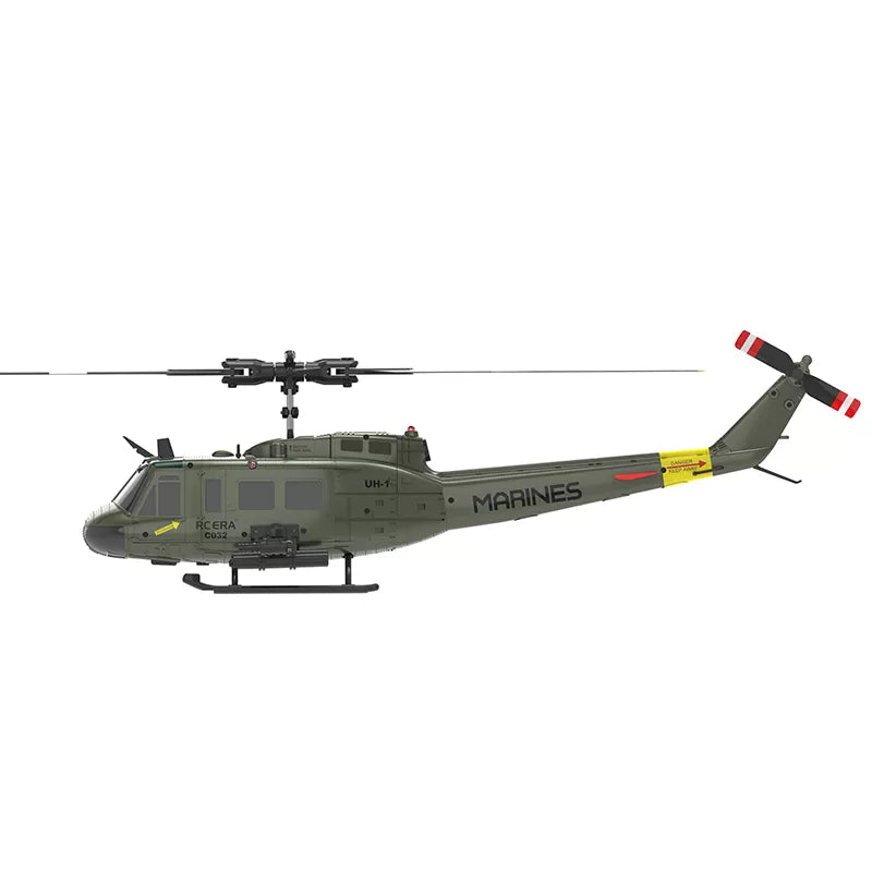 RCERA C032 UH-1 Huey RC Helicopter 6CH 1/48 6-axis Gyro Barometer Altitude Determination Optical Flow Positioning TOF Laser Radar Aerobatic Helicopter