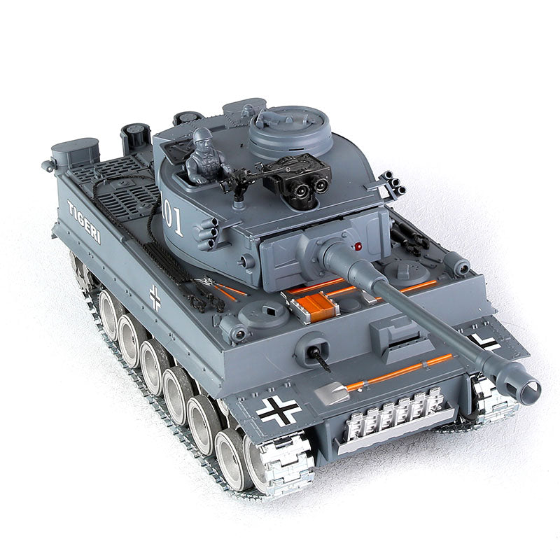 RC Tank German Tiger ZY 812 PRO 1:18 RC Car Metal Track Metal Road Wheels Electric Battle RC Tank Toy