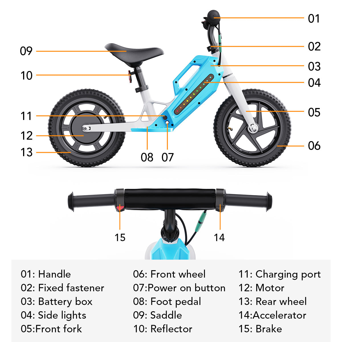 Aokda K8 Kids Electric Balance Bike