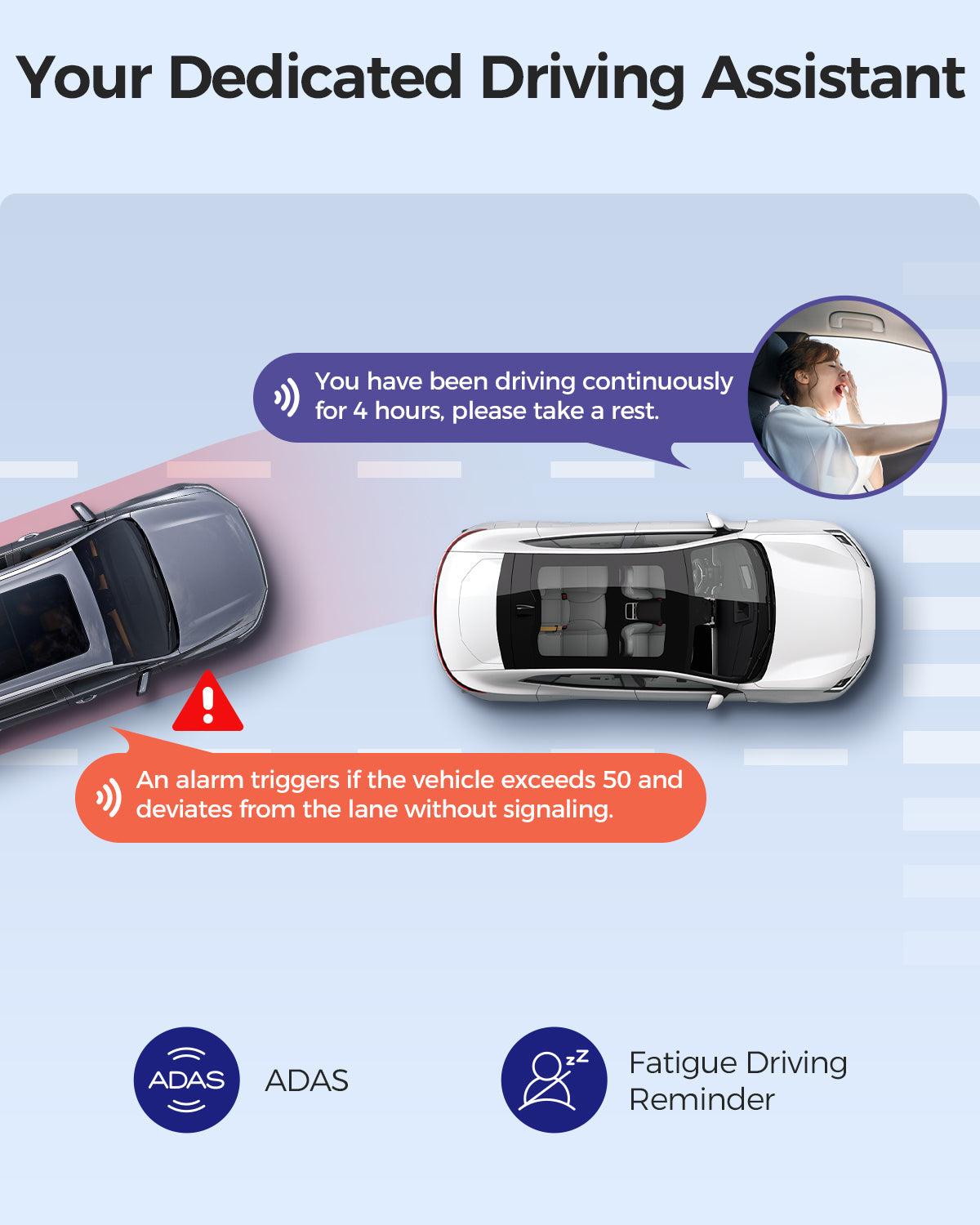 AZDOME Upgraded M01 3K WiFi Dash Cam Front and Rear, 3" Screen Dual Dash Camera for Car Built-in ADAS G-Sensor, 24H Parking Mode Car Camera