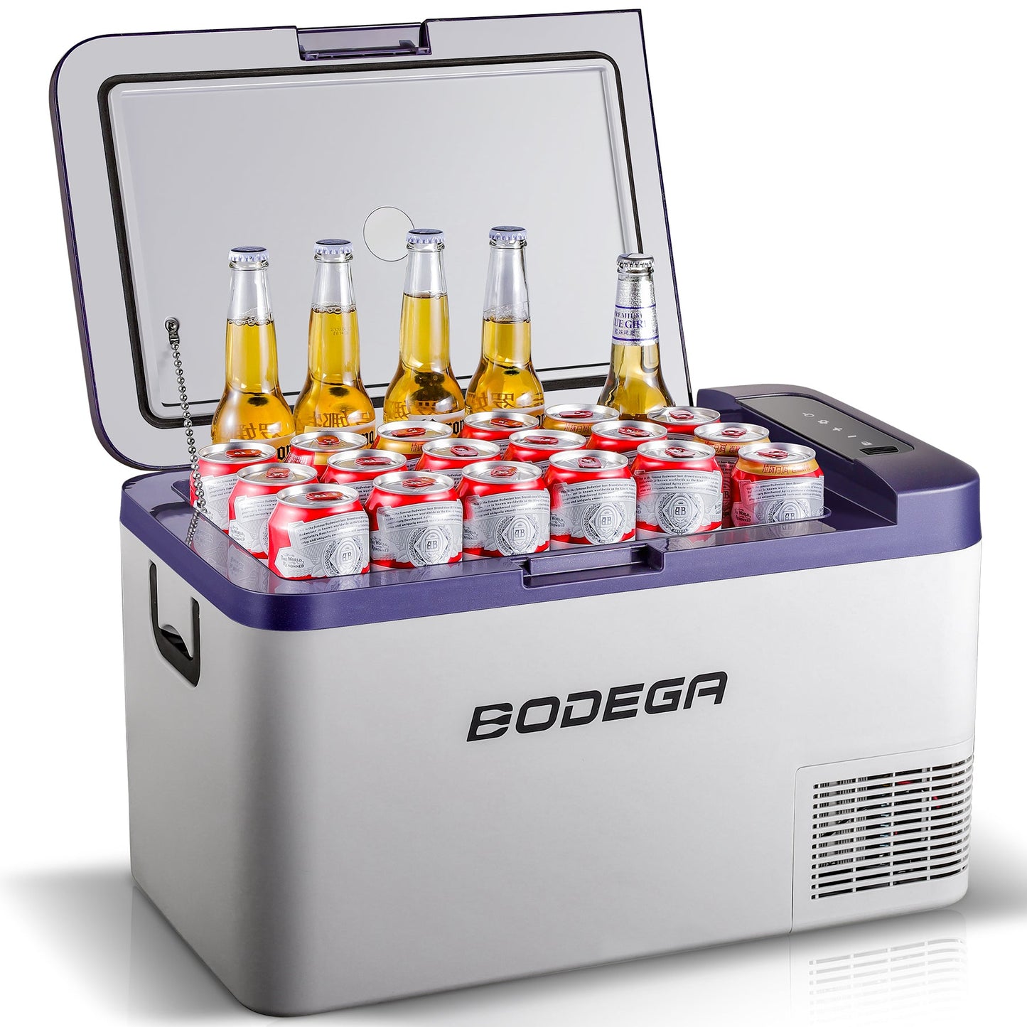 BODEGAcooler 27qt/25L K25 12V Portable Car Fridge Freezer - Dark Blue