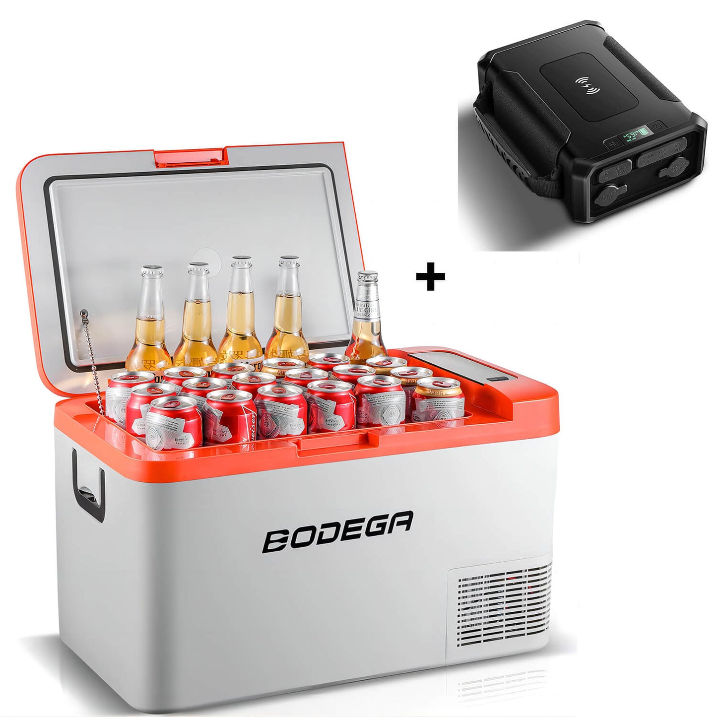 BODEGAcooler 27qt/25L K25 12V Portable Car Fridge Freezer - Orange