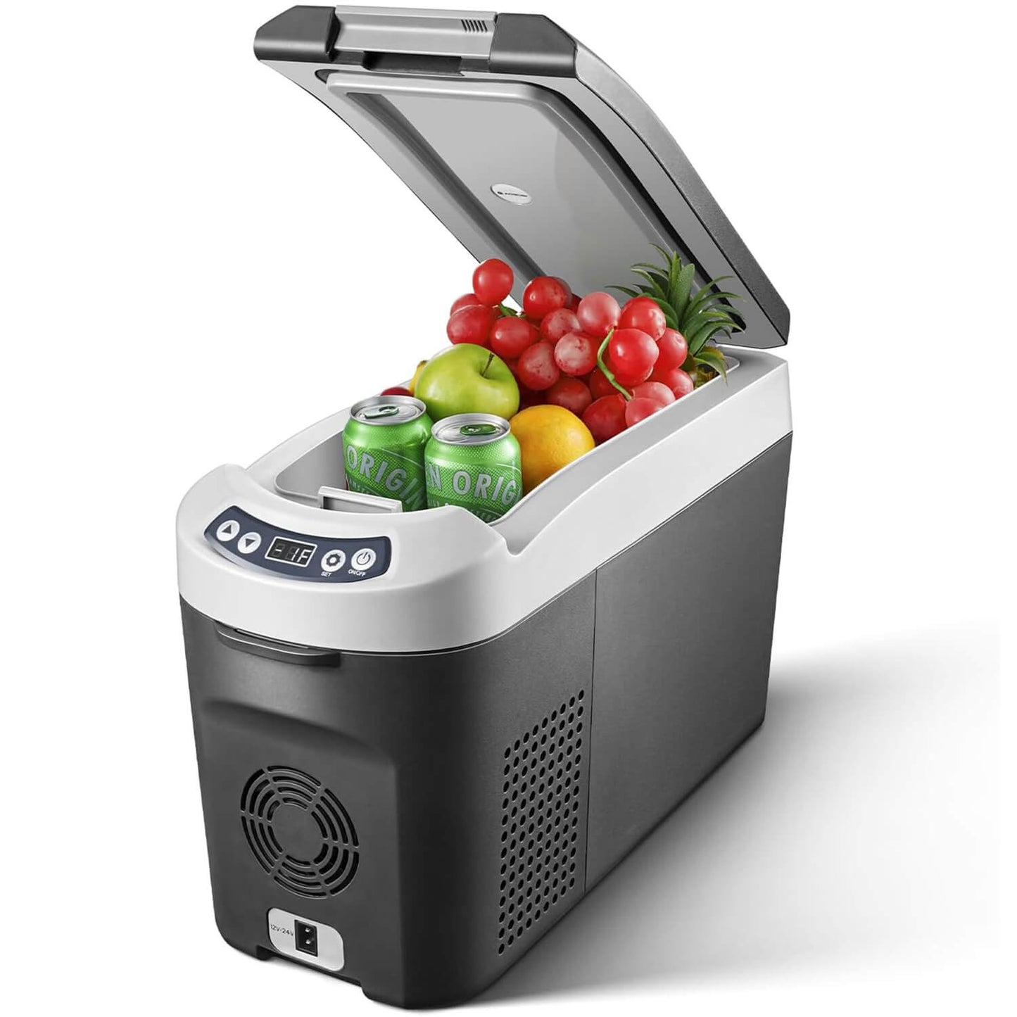 BODEGAcooler 2025 Mini Car Fridge 16QT with Shoulder Belt