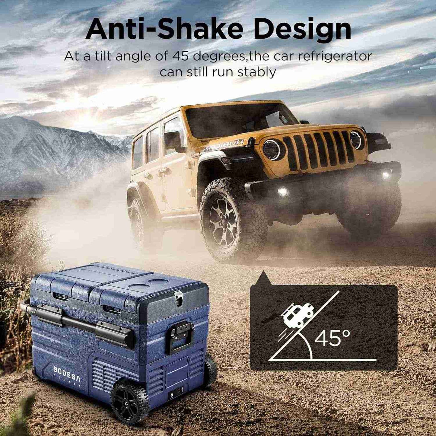 BODEGAcooler Car Fridge Dual Door Dual Zone 59QT