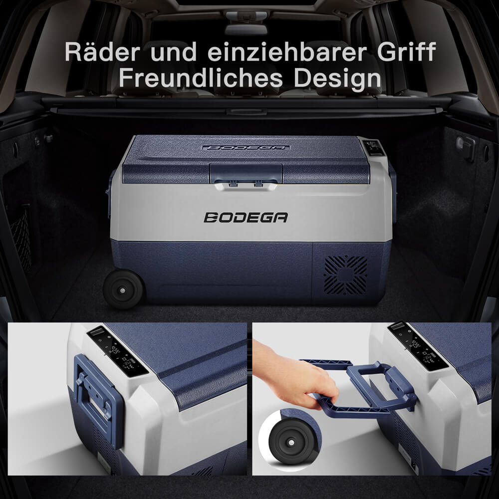 BODEGAcooler 38qt/36L Dual Zone 12V Portable Car Fridge T36