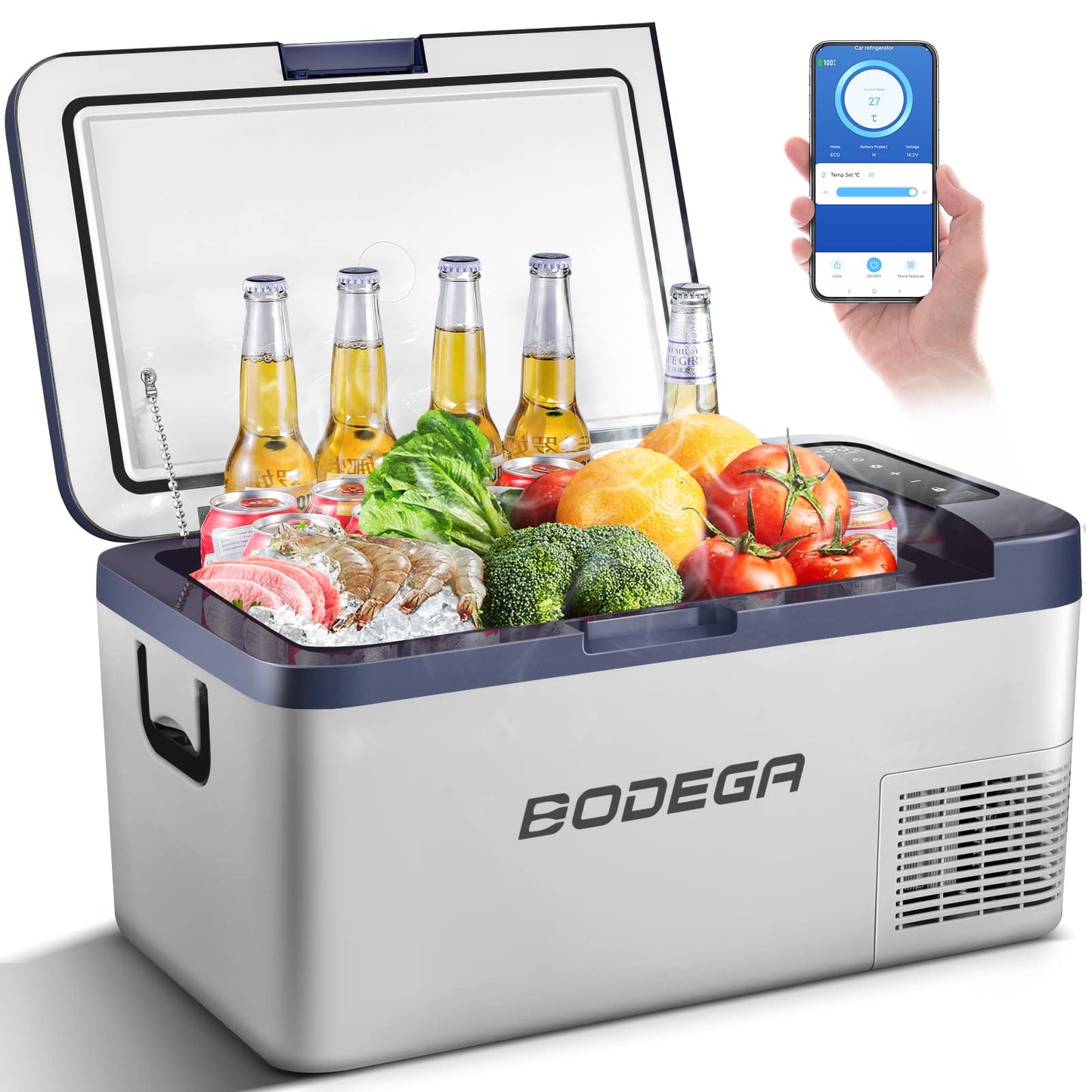 BODEGAcooler 20 Quart/18L K18 Portable Car Fridge/Freezer - Dark Blue