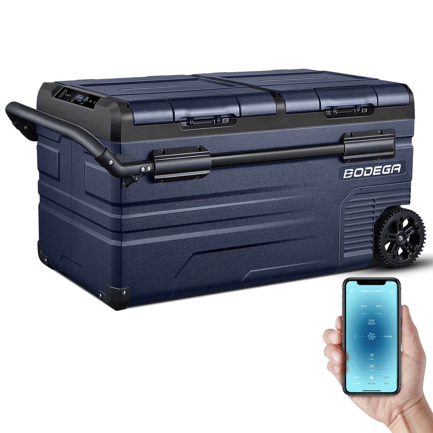 BODEGAcooler Portable Freezer 80Qt/75L With Batteries