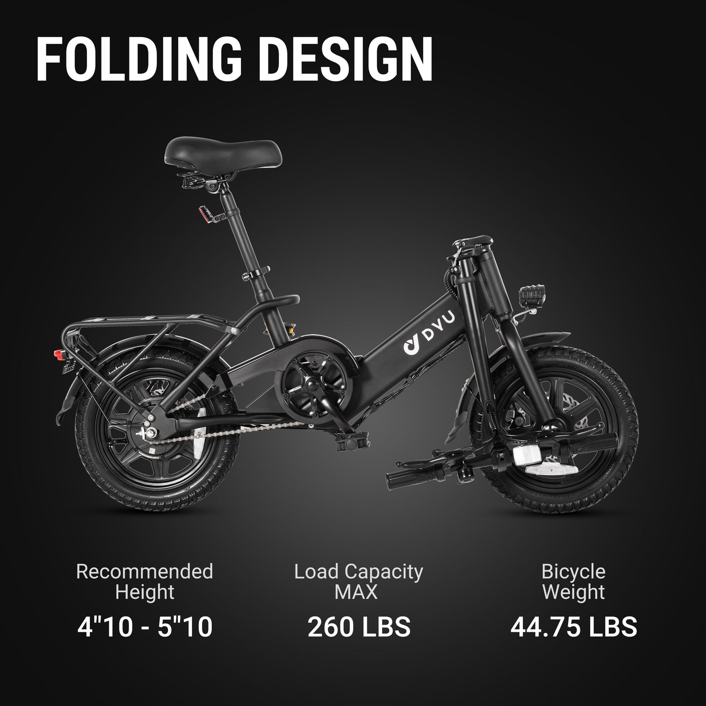 DYU C3 14"/16" Inch Folding Ebike